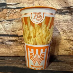 Whataburger 75th Anniversary Reusable Fry Cup 2023 Collectible Fast Food